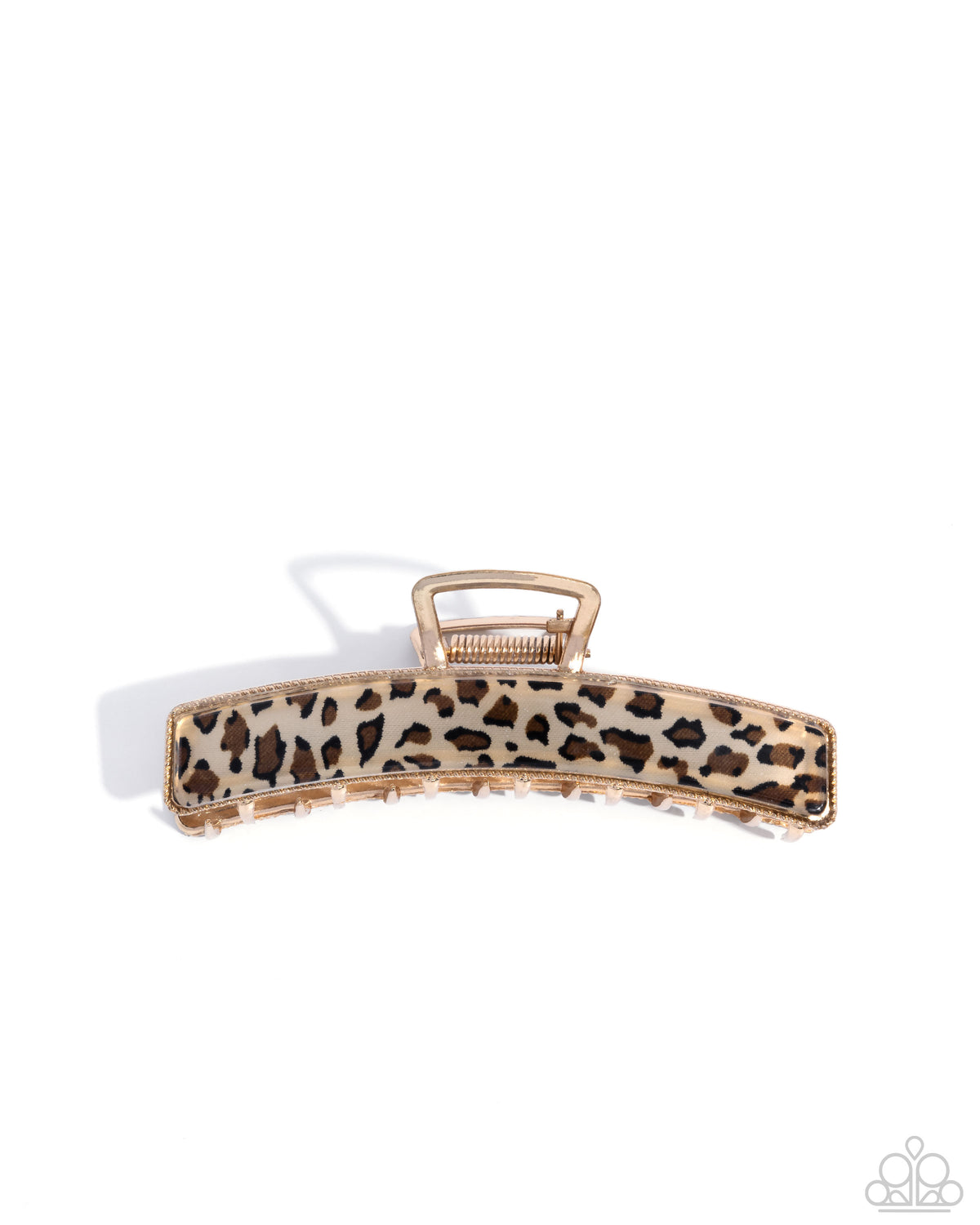 Cheetah Clip Brown Hair Claw Clip - Paparazzi Accessories- lightbox - CarasShop.com - Paparazzi Jewelry by Cara Jewels