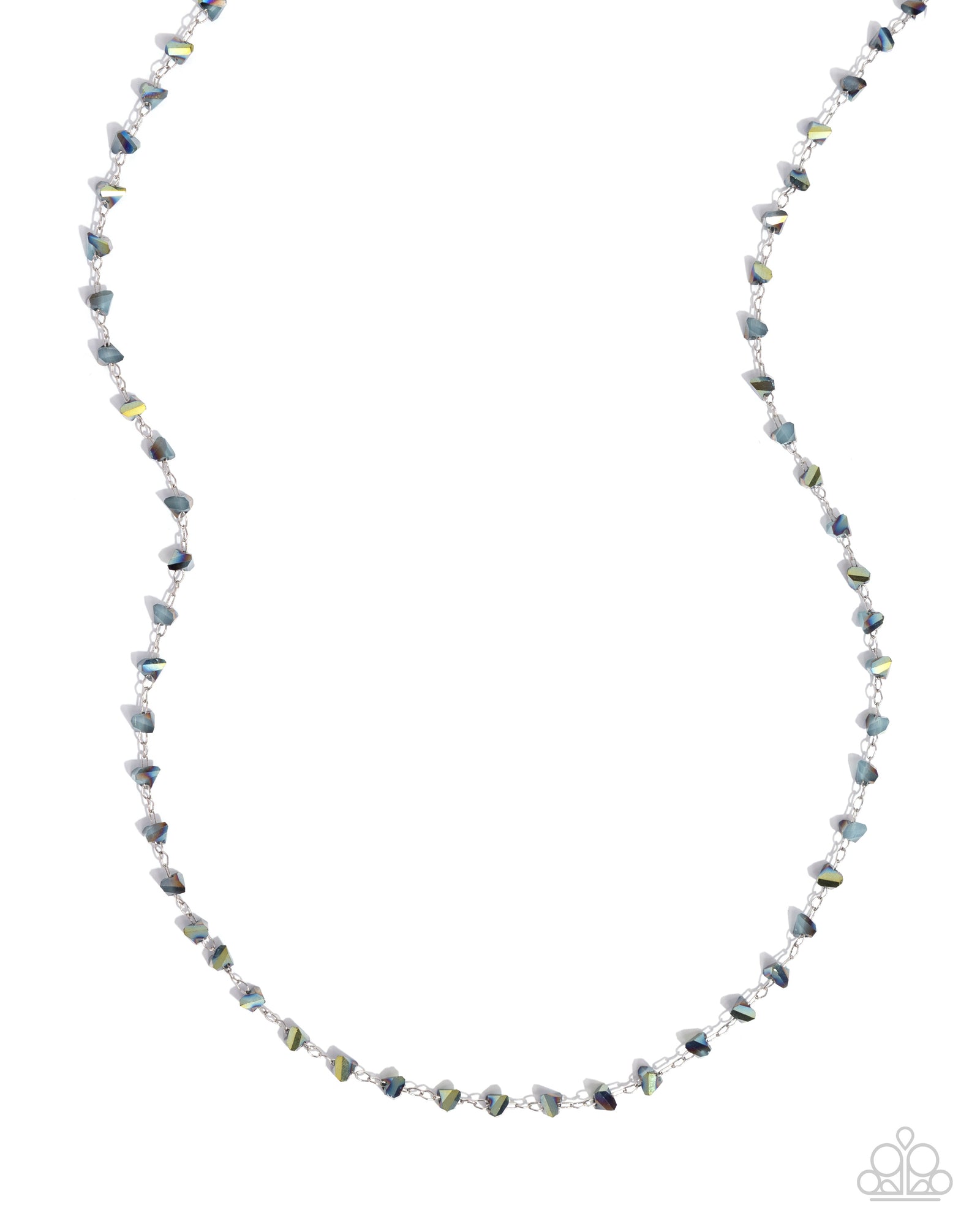 Chiseled Candidate Blue Necklace - Paparazzi Accessories- lightbox - CarasShop.com - Paparazzi Jewelry by Cara Jewels