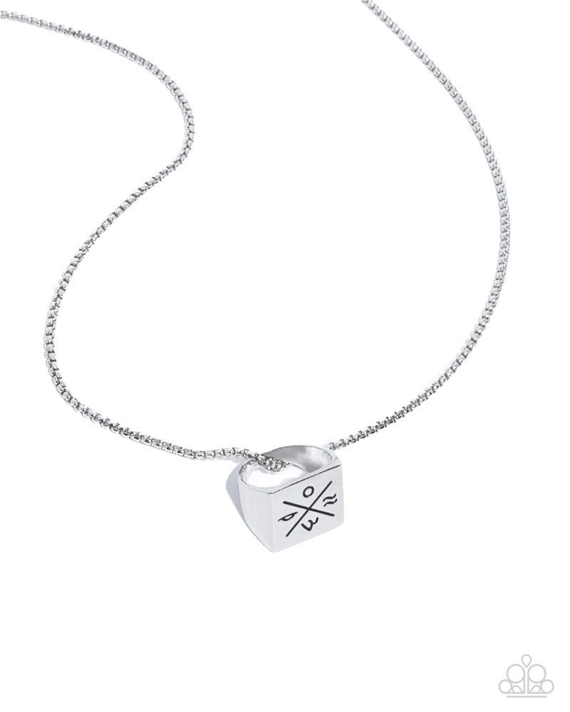 City Chase Men's Silver Necklace - Paparazzi Accessories- lightbox - CarasShop.com - Paparazzi Jewelry by Cara Jewels