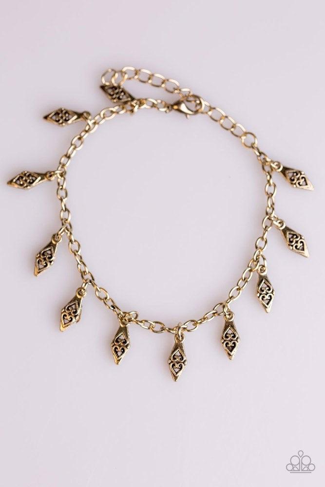 City Chic Brass Bracelet - Paparazzi Accessories- lightbox - CarasShop.com - Paparazzi Jewelry by Cara Jewels