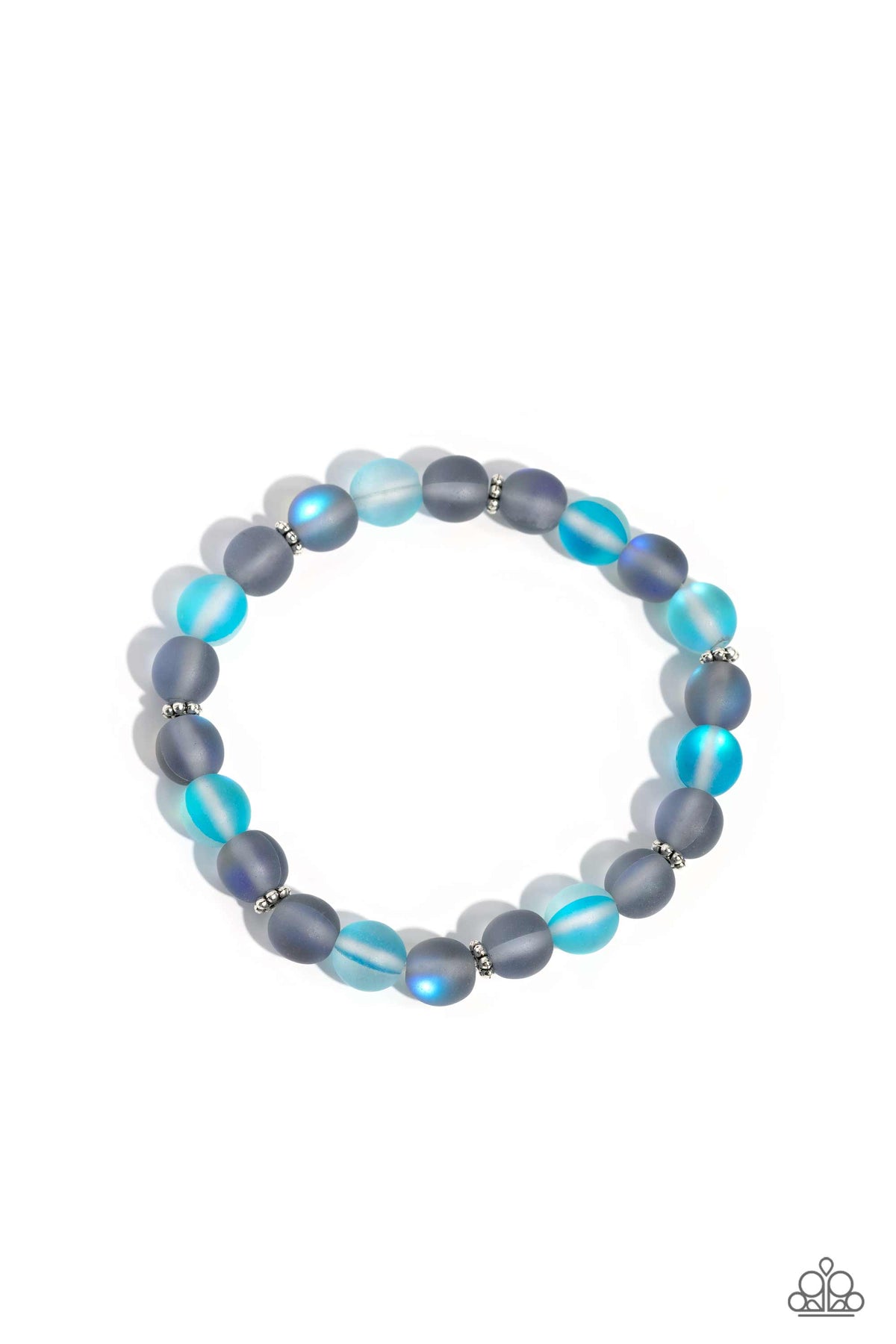 Clear Craze Silver & Blue Stone Bracelet - Paparazzi Accessories- lightbox - CarasShop.com - Paparazzi Jewelry by Cara Jewels