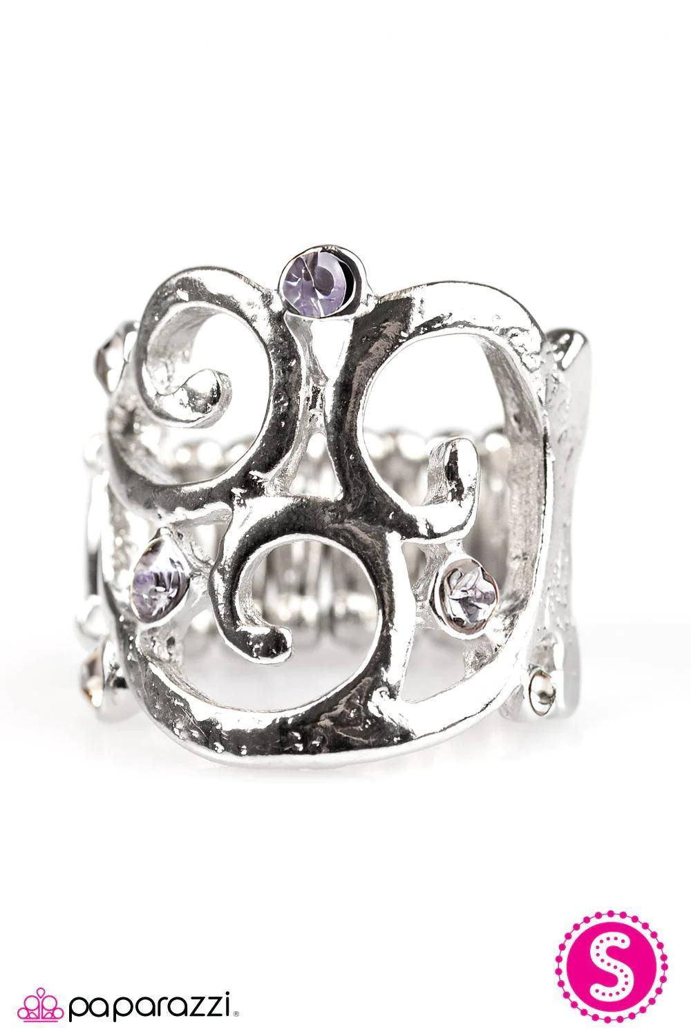 Cloudy Days Silver Ring - Paparazzi Accessories- lightbox - CarasShop.com - Paparazzi Jewelry by Cara Jewels