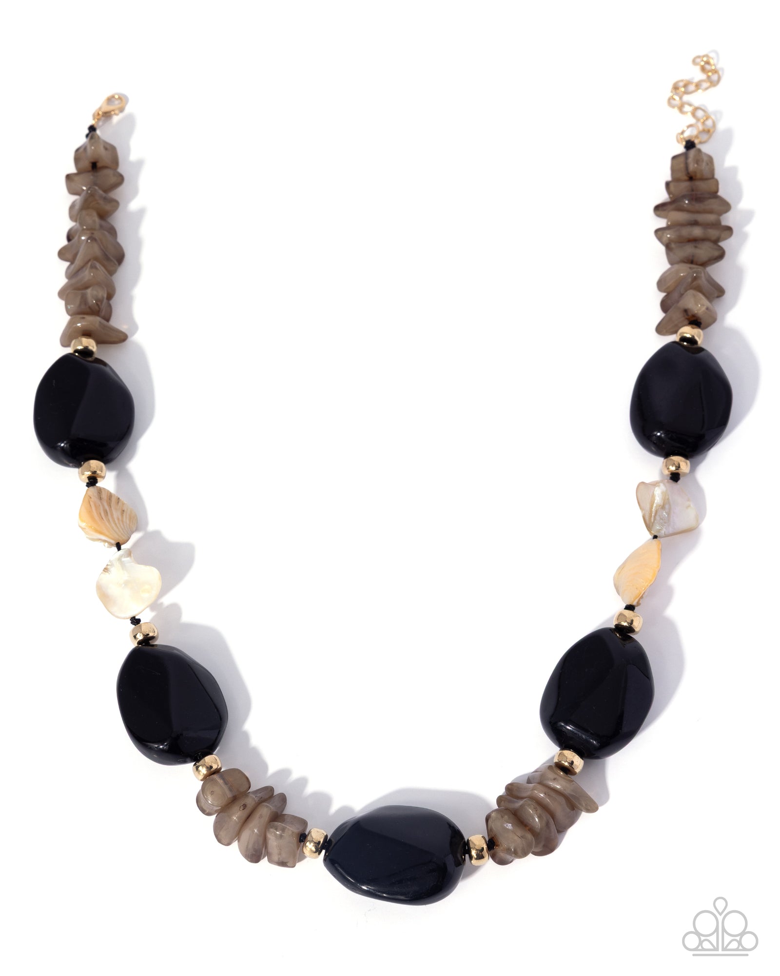 Coastal Cha Cha Black & Brown Necklace - Paparazzi Accessories- lightbox - CarasShop.com - Paparazzi Jewelry by Cara Jewels