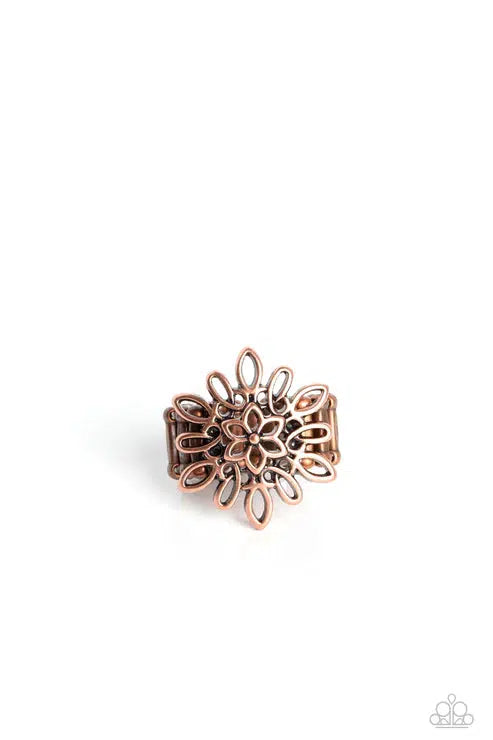 Coastal Chic Copper Ring - Paparazzi Accessories- lightbox - CarasShop.com - Paparazzi Jewelry by Cara Jewels