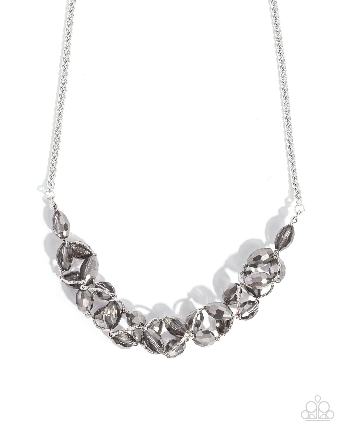 Coiled Couture Silver Necklace - Paparazzi Accessories- lightbox - CarasShop.com - Paparazzi Jewelry by Cara Jewels
