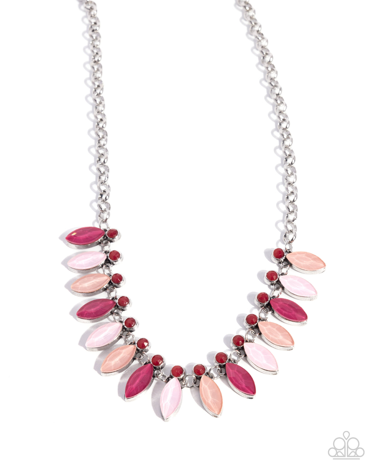 Colorful Citation Pink Gem Necklace - Paparazzi Accessories- lightbox - CarasShop.com - Paparazzi Jewelry by Cara Jewels