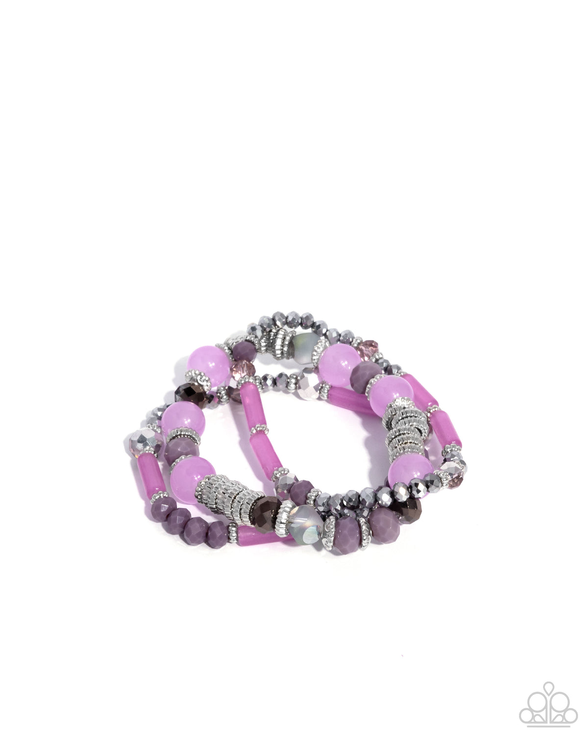 Colorful Conversation Purple Bracelet - Paparazzi Accessories- lightbox - CarasShop.com - Paparazzi Jewelry by Cara Jewels