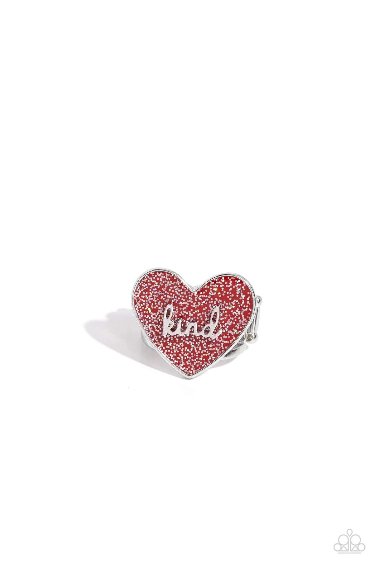Compassionate Couture Red Heart Ring - Paparazzi Accessories- lightbox - CarasShop.com - Paparazzi Jewelry by Cara Jewels