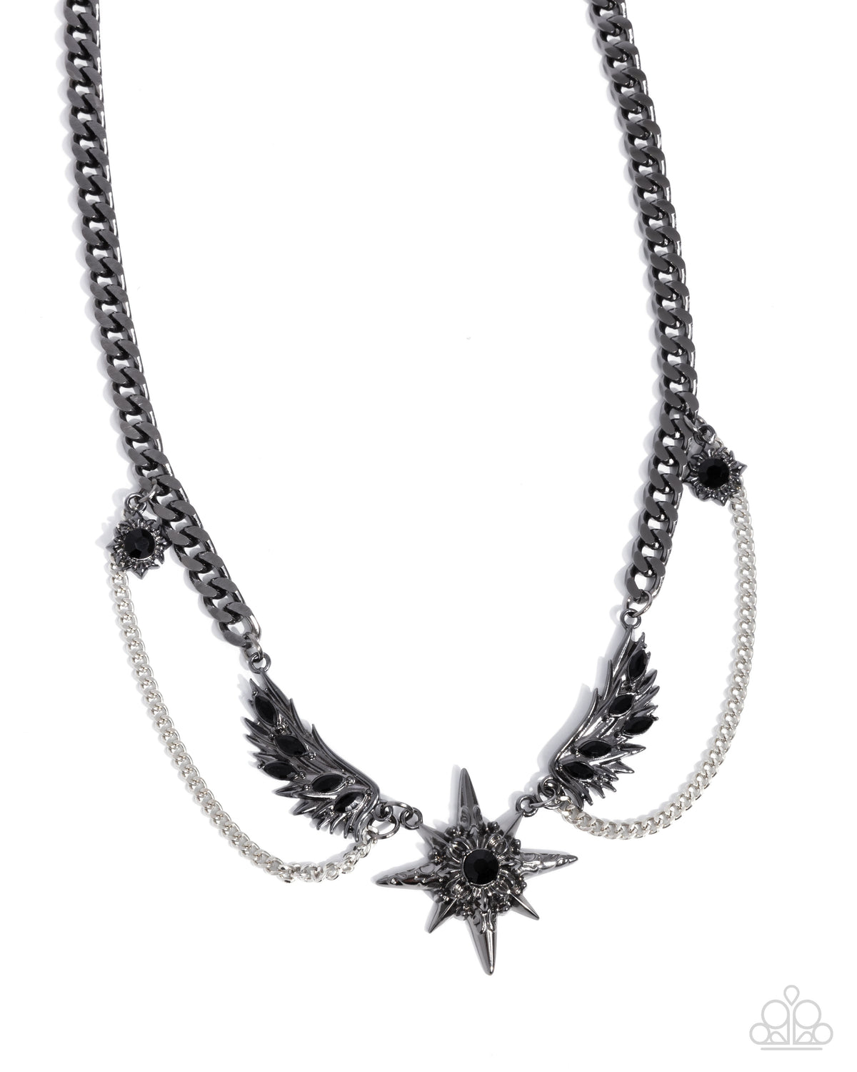 Cosmic Critique Black Necklace - Paparazzi Accessories- lightbox - CarasShop.com - Paparazzi Jewelry by Cara Jewels