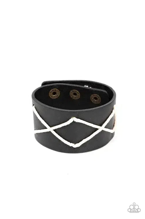 Cottagecore Couture Black Bracelet - Paparazzi Accessories- lightbox - CarasShop.com - Paparazzi Jewelry by Cara Jewels