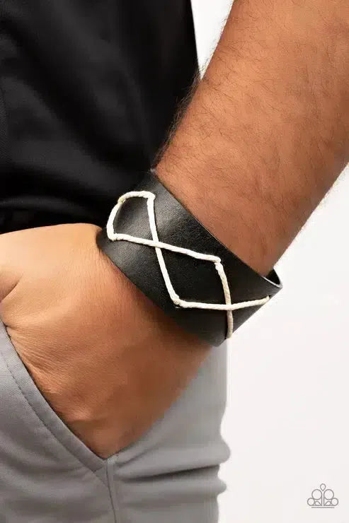 Cottagecore Couture Black Bracelet - Paparazzi Accessories- lightbox - CarasShop.com - Paparazzi Jewelry by Cara Jewels