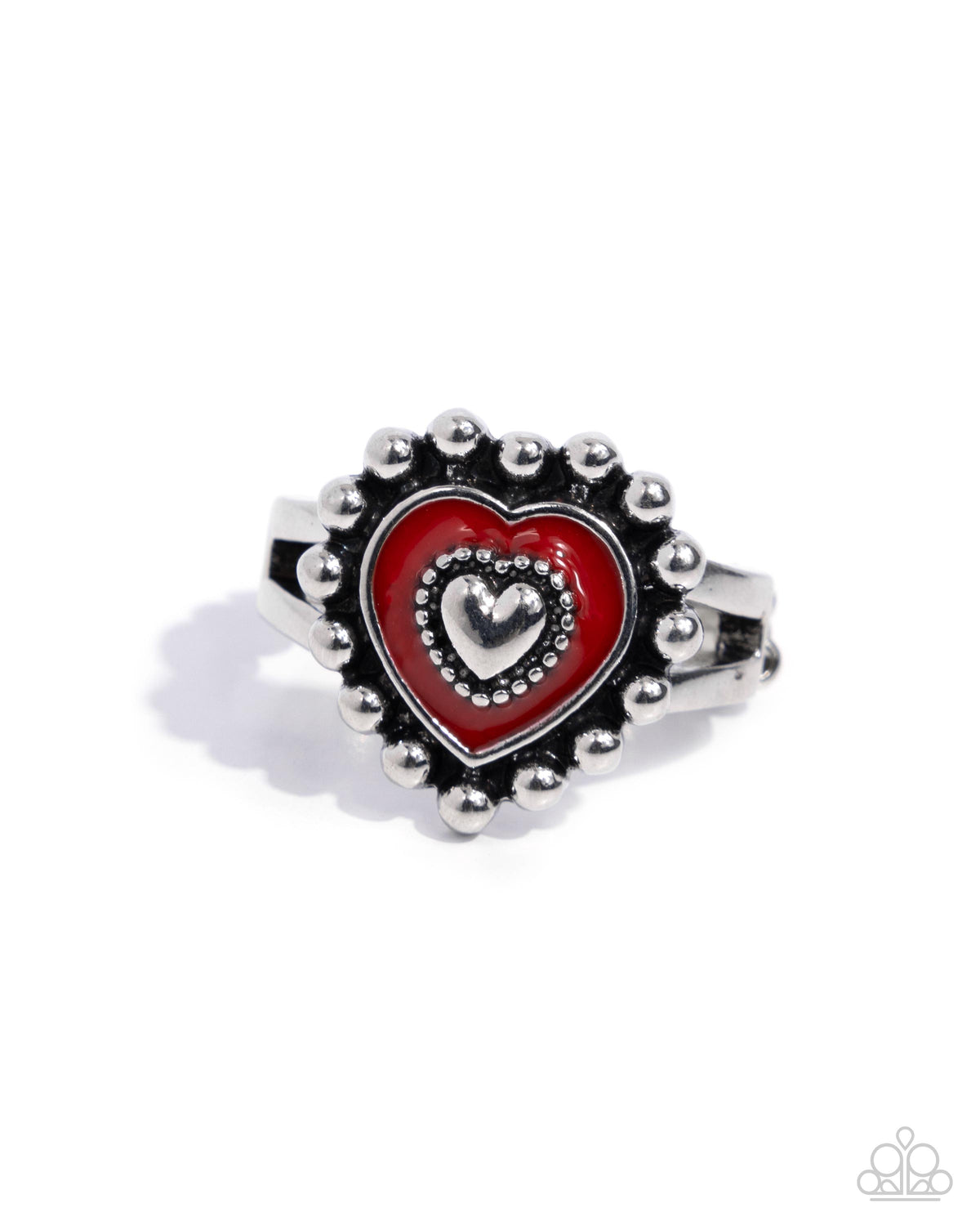 Courting Chic Red Heart Ring - Paparazzi Accessories- lightbox - CarasShop.com - Paparazzi Jewelry by Cara Jewels