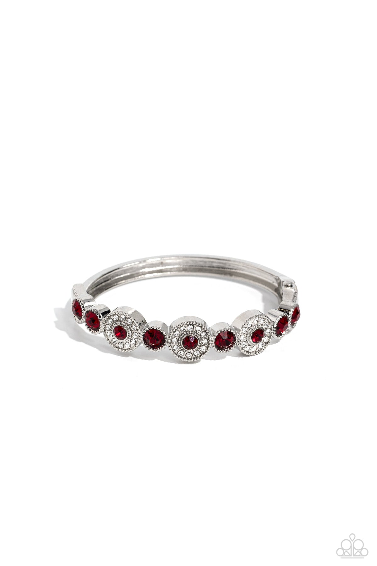 Crowns Only Club Red Rhinestone Bracelet - Paparazzi Accessories- lightbox - CarasShop.com - Paparazzi Jewelry by Cara Jewels