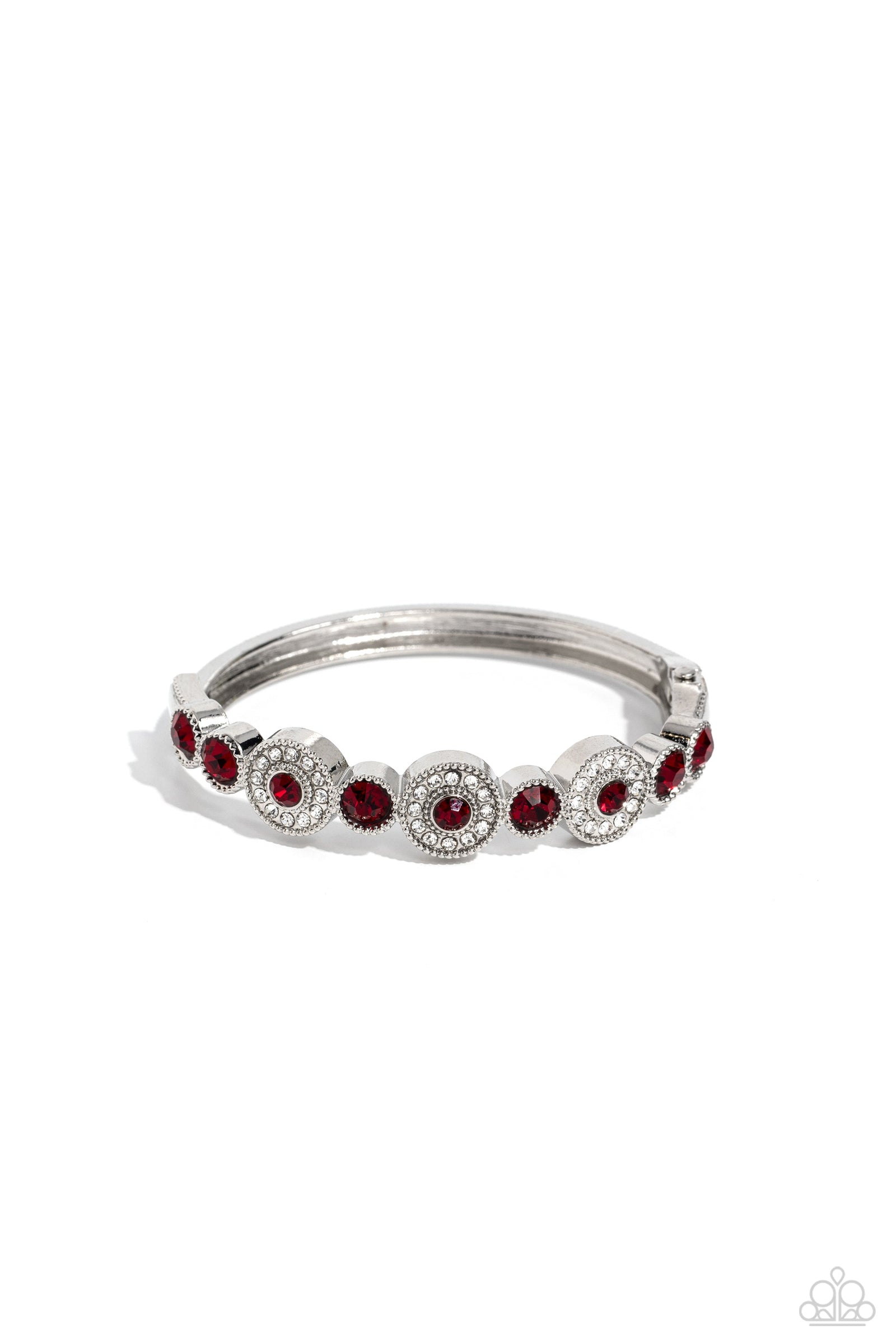 Crowns Only Club Red Rhinestone Bracelet - Paparazzi Accessories- lightbox - CarasShop.com - Paparazzi Jewelry by Cara Jewels