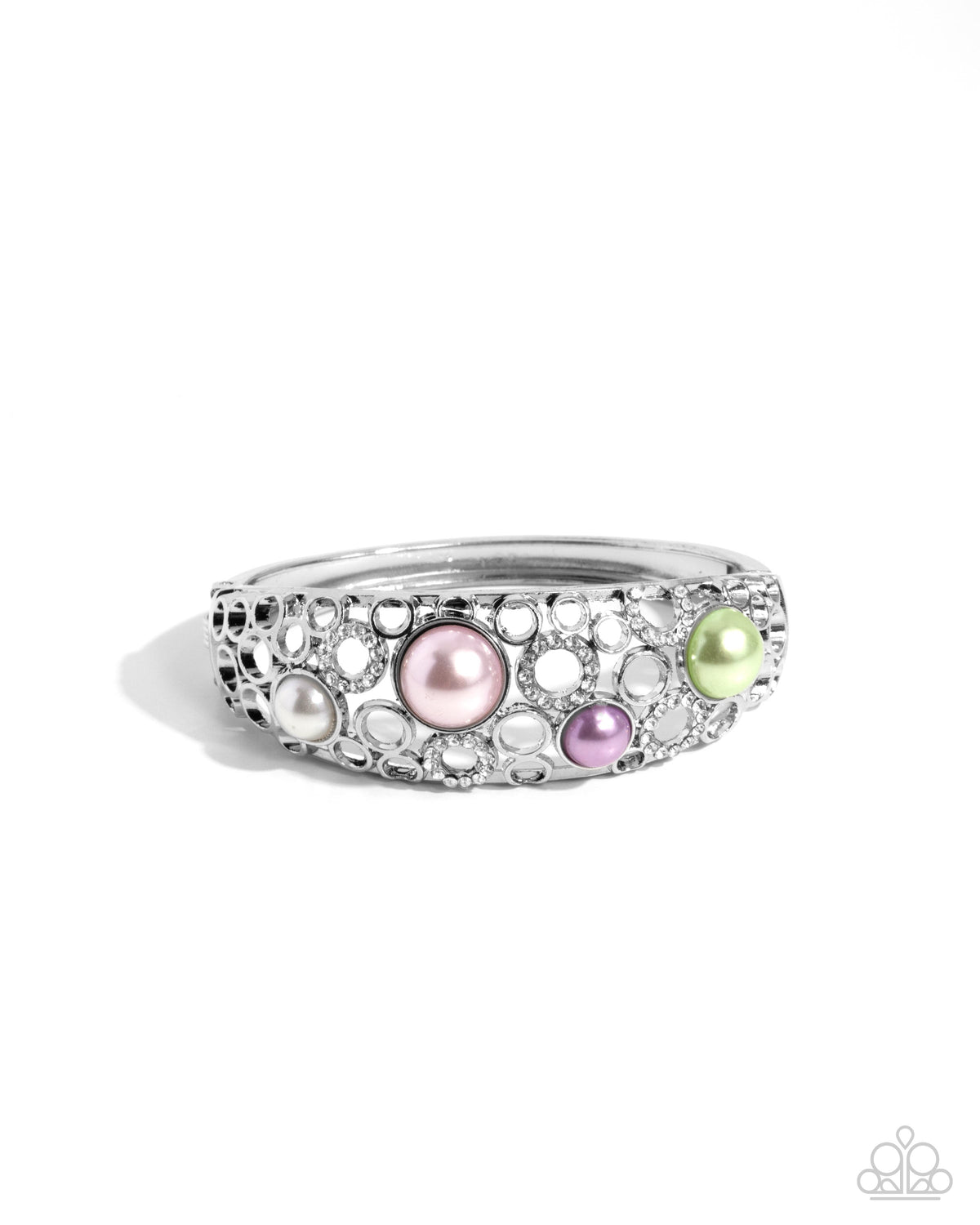 Cultured Confidence Multi Pearl & Rhinestone Bracelet - Paparazzi Accessories- lightbox - CarasShop.com - Paparazzi Jewelry by Cara Jewels