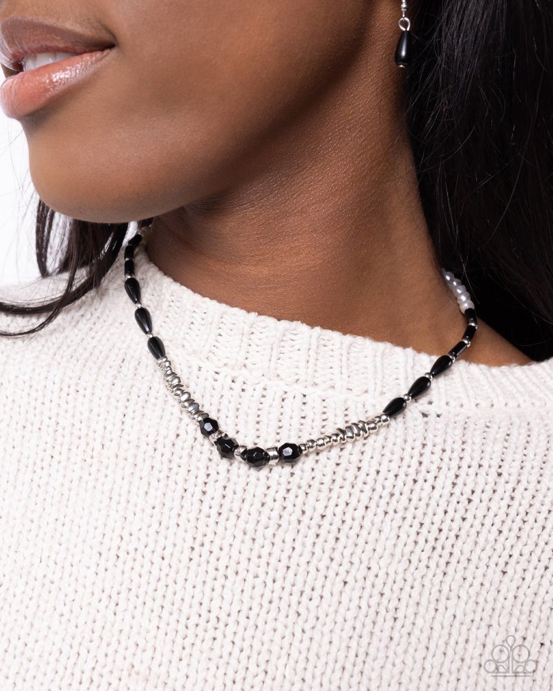 Dainty Diversity Black Necklace - Paparazzi Accessories- lightbox - CarasShop.com - Paparazzi Jewelry by Cara Jewels