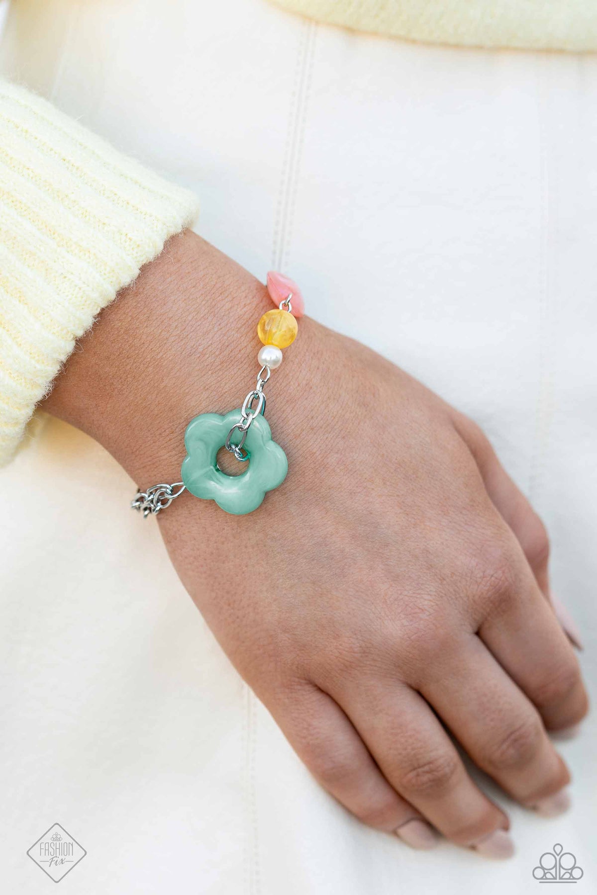 DAISY Afternoon Multi Bracelet - Paparazzi Accessories-on model - CarasShop.com - Paparazzi Jewelry by Cara Jewels