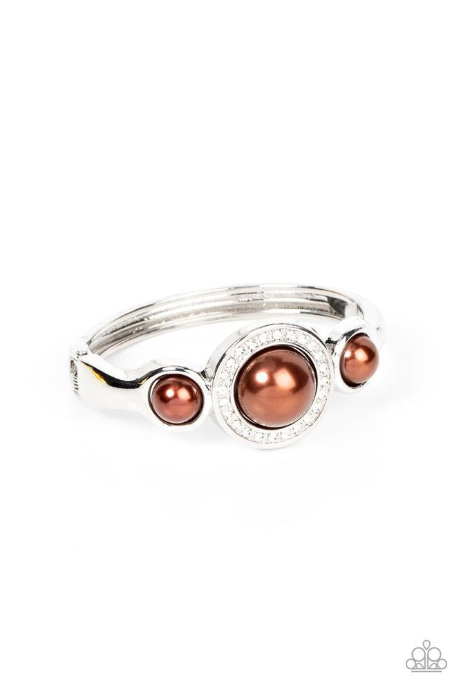Debutante Daydream Brown Bracelet - Paparazzi Accessories- lightbox - CarasShop.com - Paparazzi Jewelry by Cara Jewels