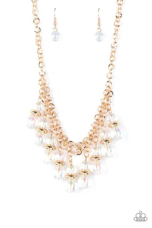 Deep Space Diva Gold Necklace - Paparazzi Accessories- lightbox - CarasShop.com - Paparazzi Jewelry by Cara Jewels