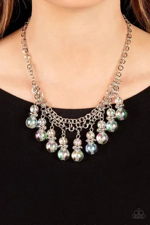 Deep Space Diva Multi Necklace - Paparazzi Accessories-on model - CarasShop.com - Paparazzi Jewelry by Cara Jewels