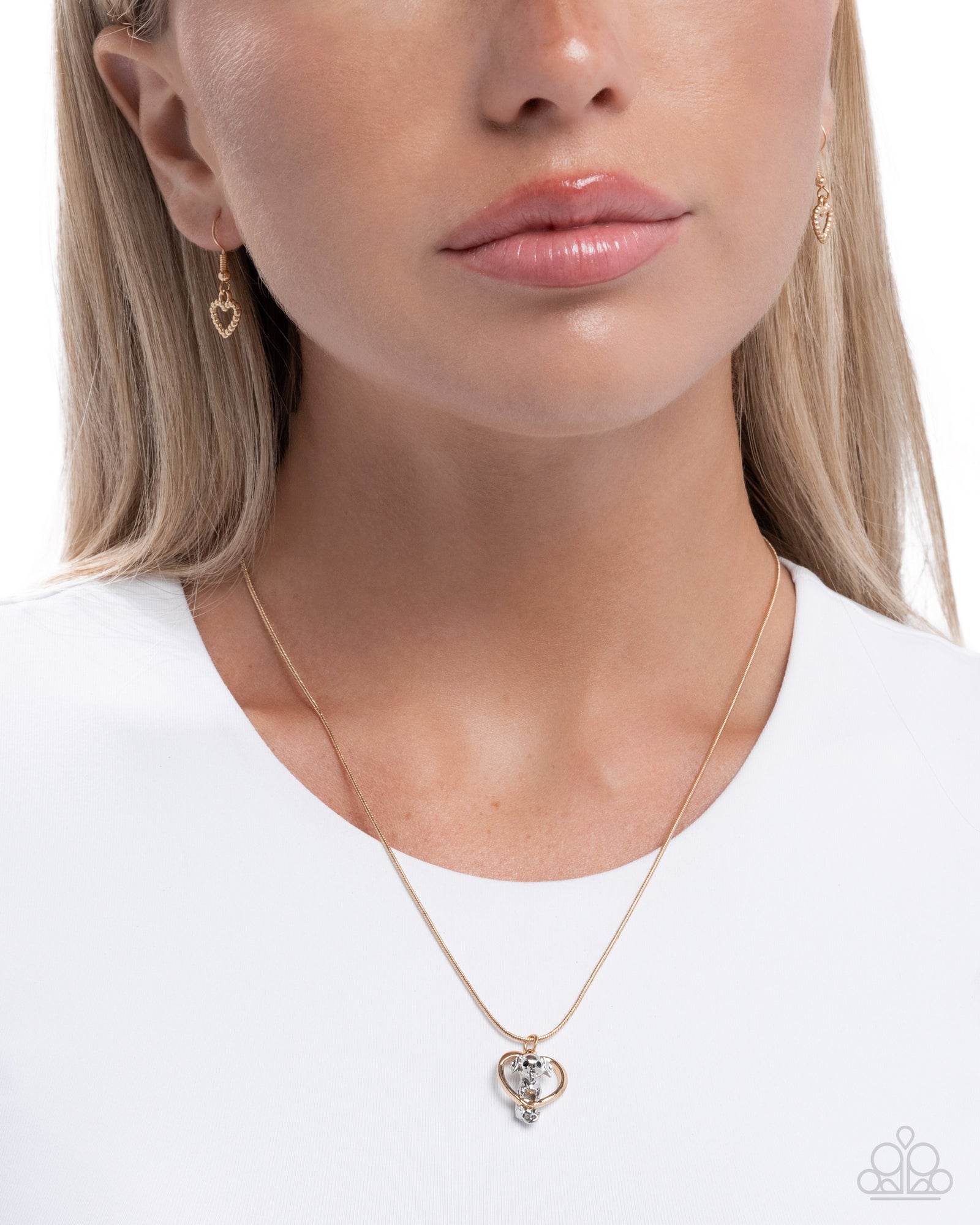 Delightful Dog Gold & Silver Dog Necklace - Paparazzi Accessories- lightbox - CarasShop.com - Paparazzi Jewelry by Cara Jewels