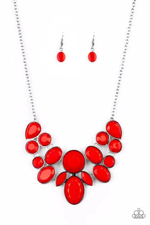 Demi Diva Red Necklace - Paparazzi Accessories- lightbox - CarasShop.com - Paparazzi Jewelry by Cara Jewels