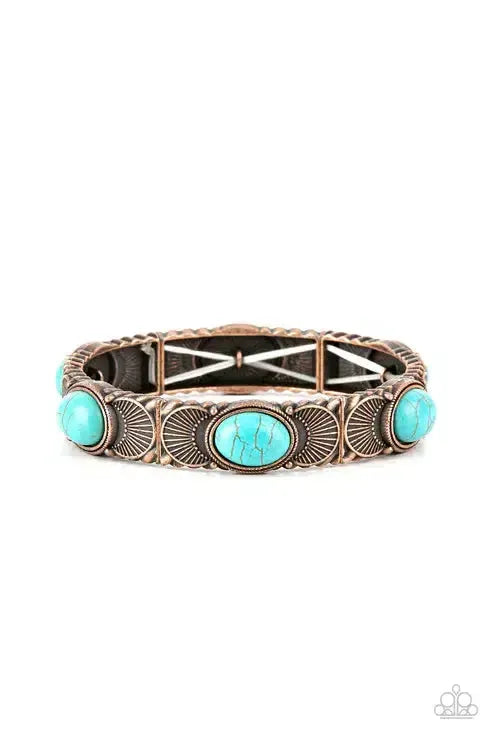 Desert Skyline Copper Bracelet - Paparazzi Accessories- lightbox - CarasShop.com - Paparazzi Jewelry by Cara Jewels