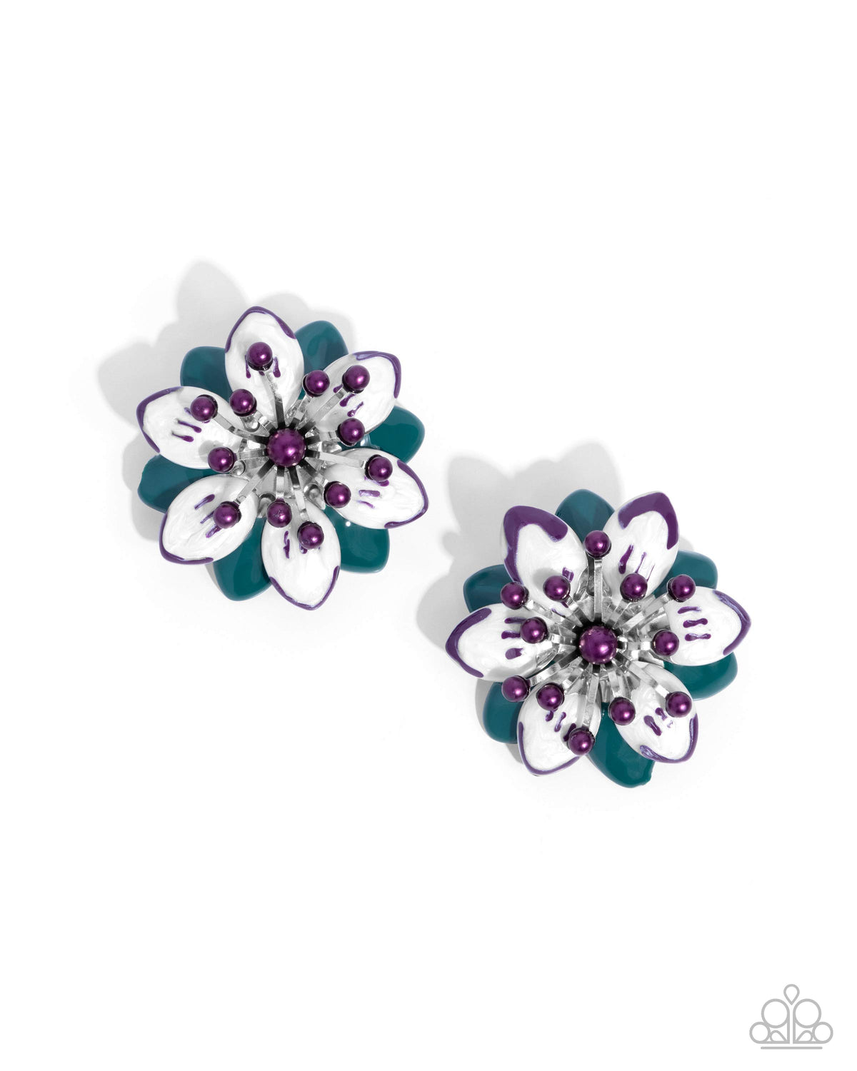 Dimensional Dowry Multi Flower Earrings - Paparazzi Accessories- lightbox - CarasShop.com - Paparazzi Jewelry by Cara Jewels