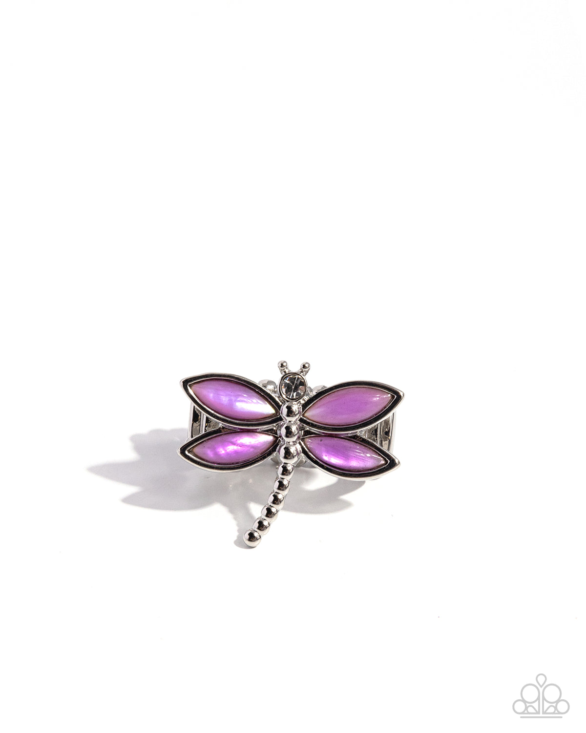 Dragonfly Dedication Purple Ring - Paparazzi Accessories- lightbox - CarasShop.com - Paparazzi Jewelry by Cara Jewels