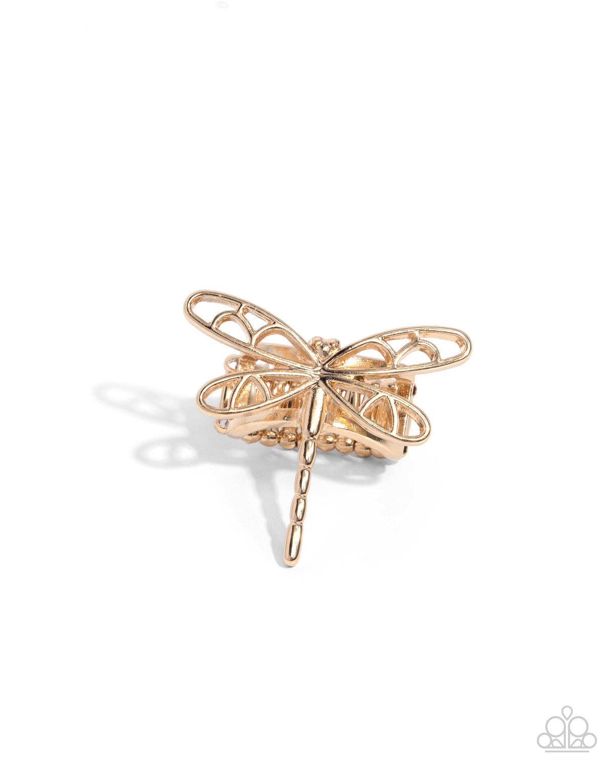 Dragonfly Depth Gold Ring - Paparazzi Accessories- lightbox - CarasShop.com - Paparazzi Jewelry by Cara Jewels