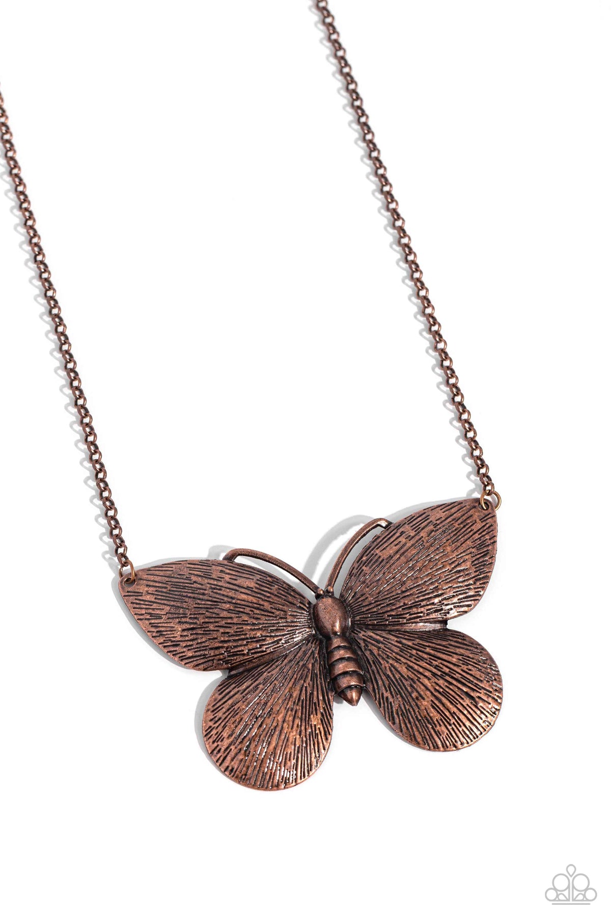 DRAWN to the Wind Copper Necklace - Paparazzi Accessories- lightbox - CarasShop.com - Paparazzi Jewelry by Cara Jewels