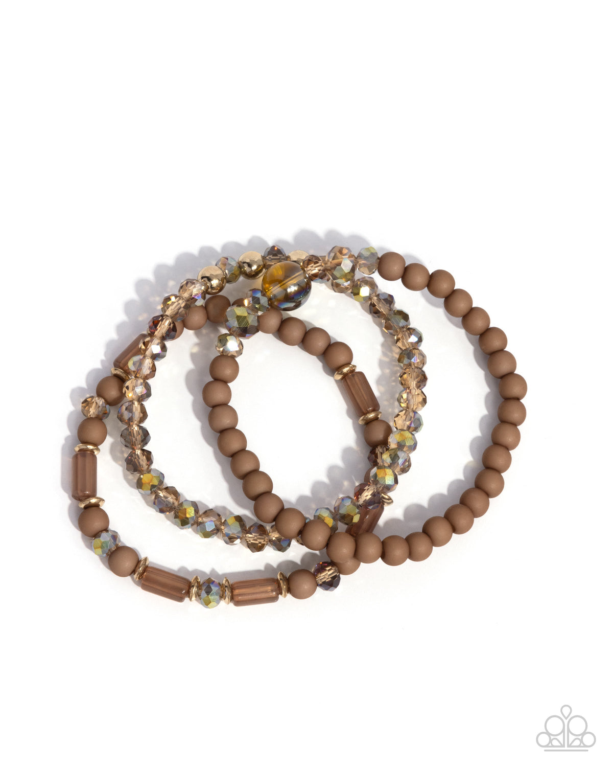 Dreamy Dance Brown Bracelet - Paparazzi Accessories- lightbox - CarasShop.com - Paparazzi Jewelry by Cara Jewels