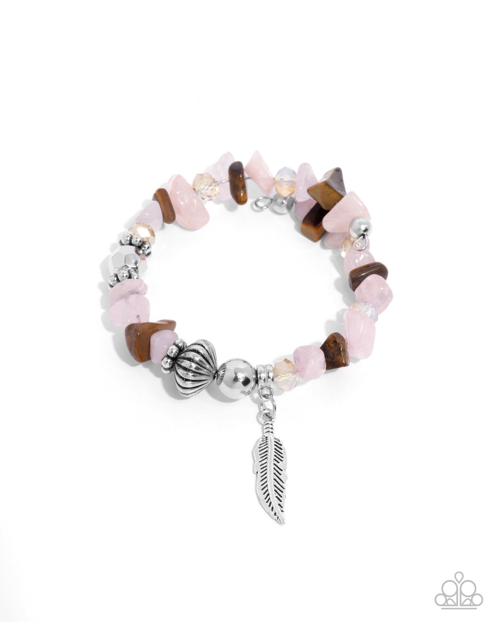 Earthy Earning Pink Bracelet - Paparazzi Accessories- lightbox - CarasShop.com - Paparazzi Jewelry by Cara Jewels
