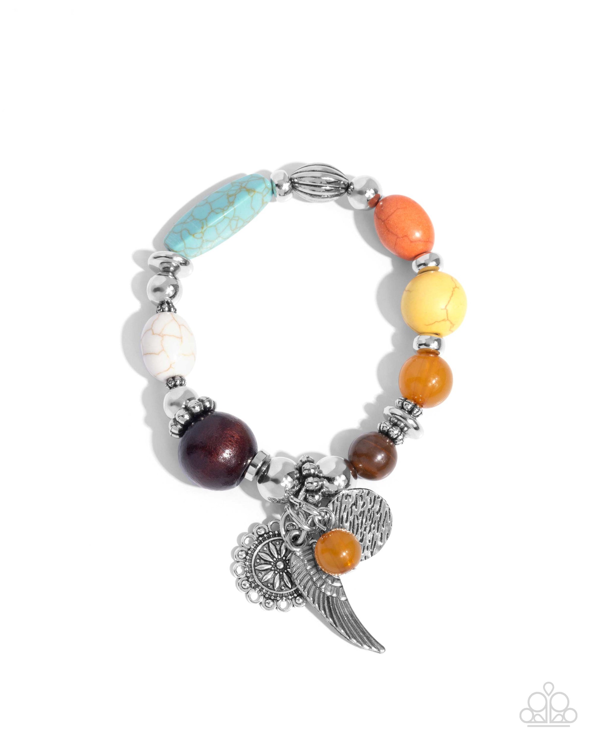 Earthy Eclecticism Multi Stone Bracelet - Paparazzi Accessories- lightbox - CarasShop.com - Paparazzi Jewelry by Cara Jewels