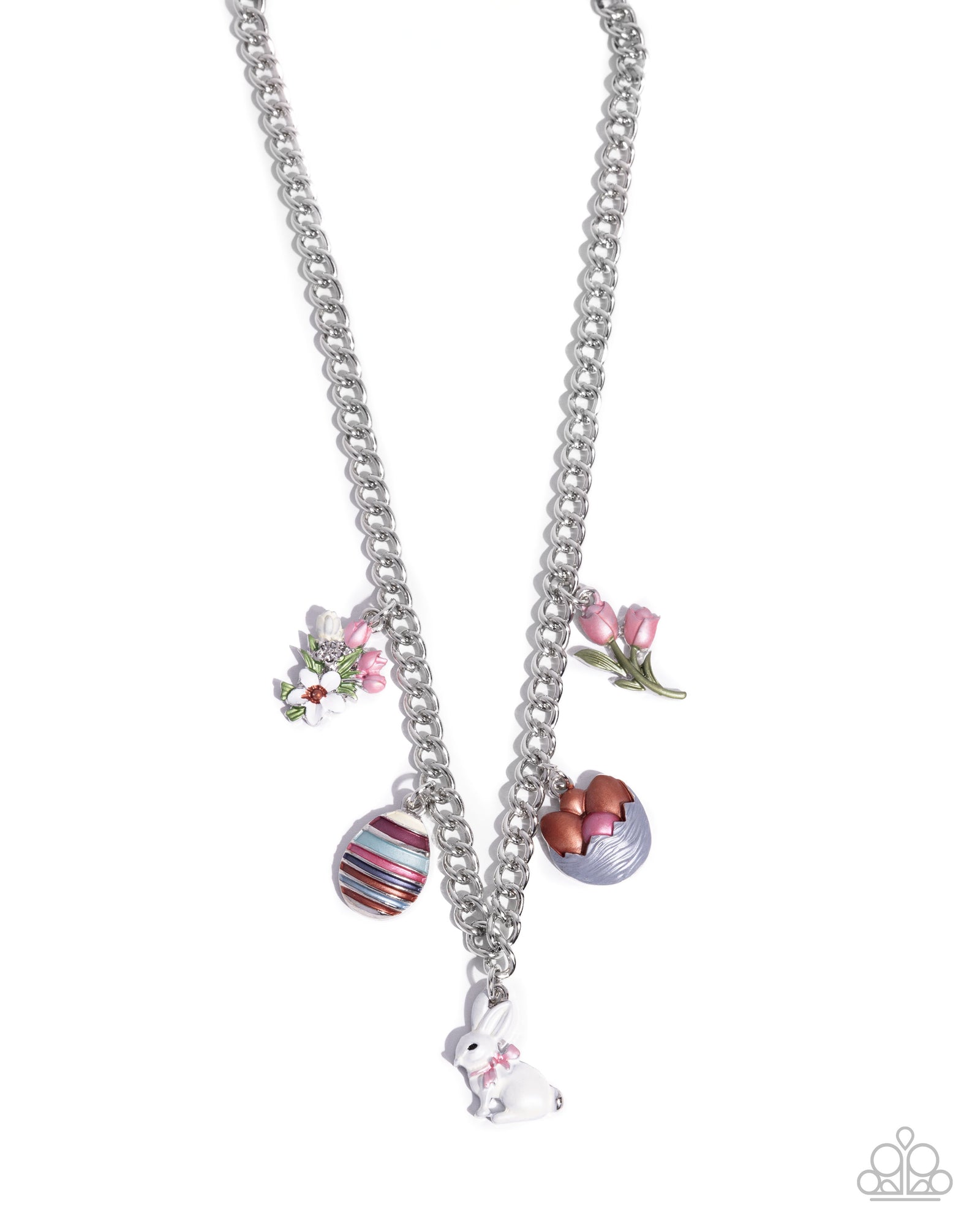 Easter Embellishment Multi Easter Themed Charm Necklace and Bracelet Set - Paparazzi Accessories- lightbox - CarasShop.com - Paparazzi Jewelry by Cara Jewels