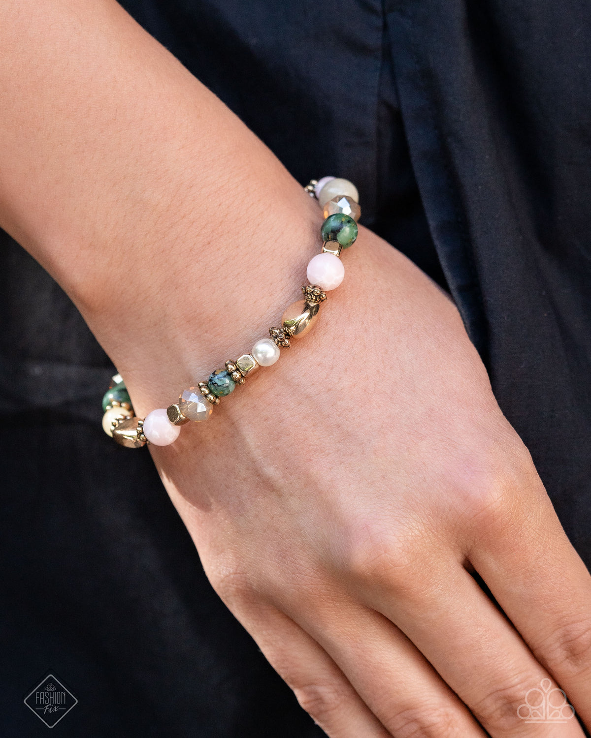 Eclectic Entrance Multi Bracelet - Paparazzi Accessories- on model - CarasShop.com - Paparazzi Jewelry by Cara Jewels