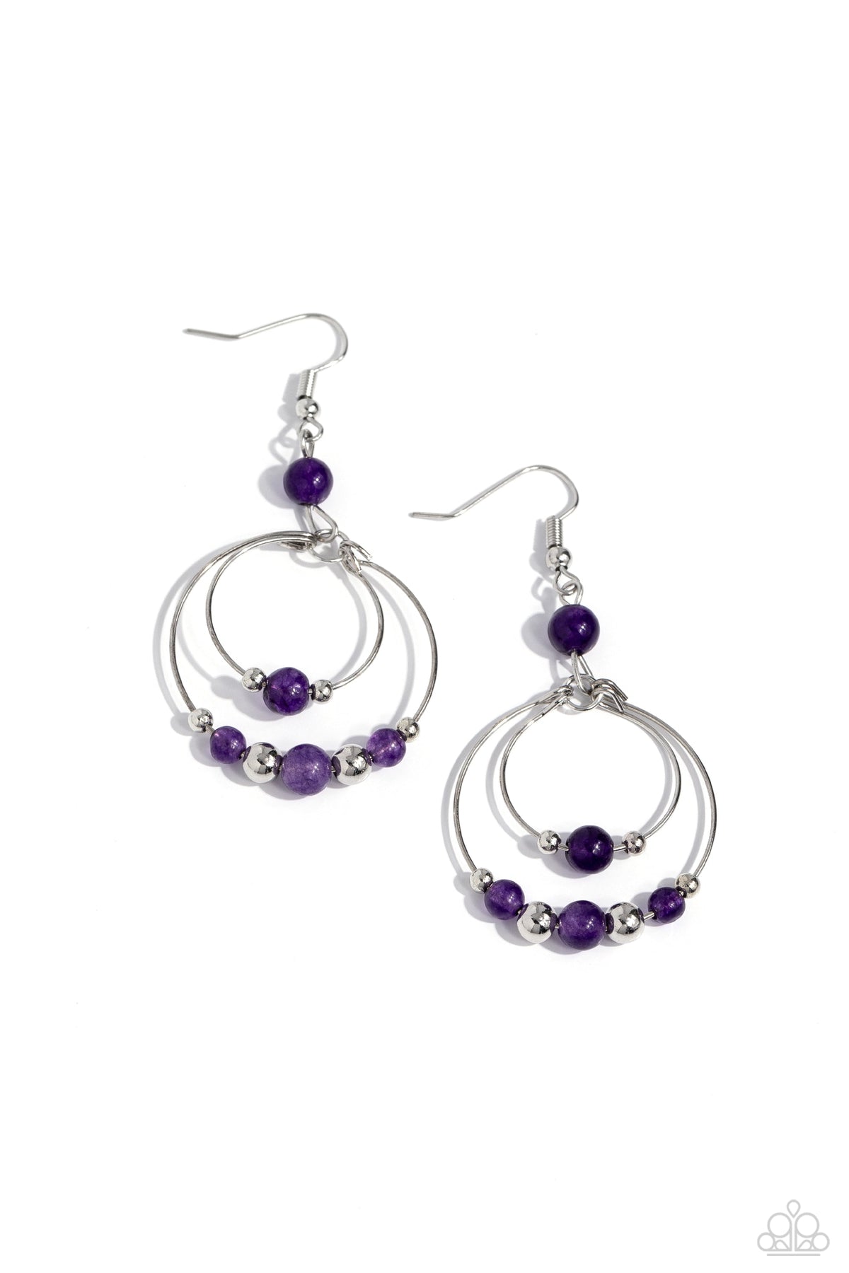 Eco Eden Purple Amethyst Stone Earrings - Paparazzi Accessories- lightbox - CarasShop.com - Paparazzi Jewelry by Cara Jewels