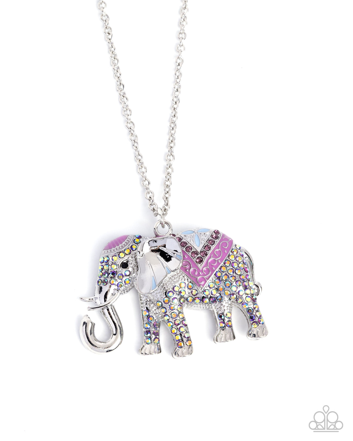 Educated Elephant Purple Necklace - Paparazzi Accessories- lightbox - CarasShop.com - Paparazzi Jewelry by Cara Jewels