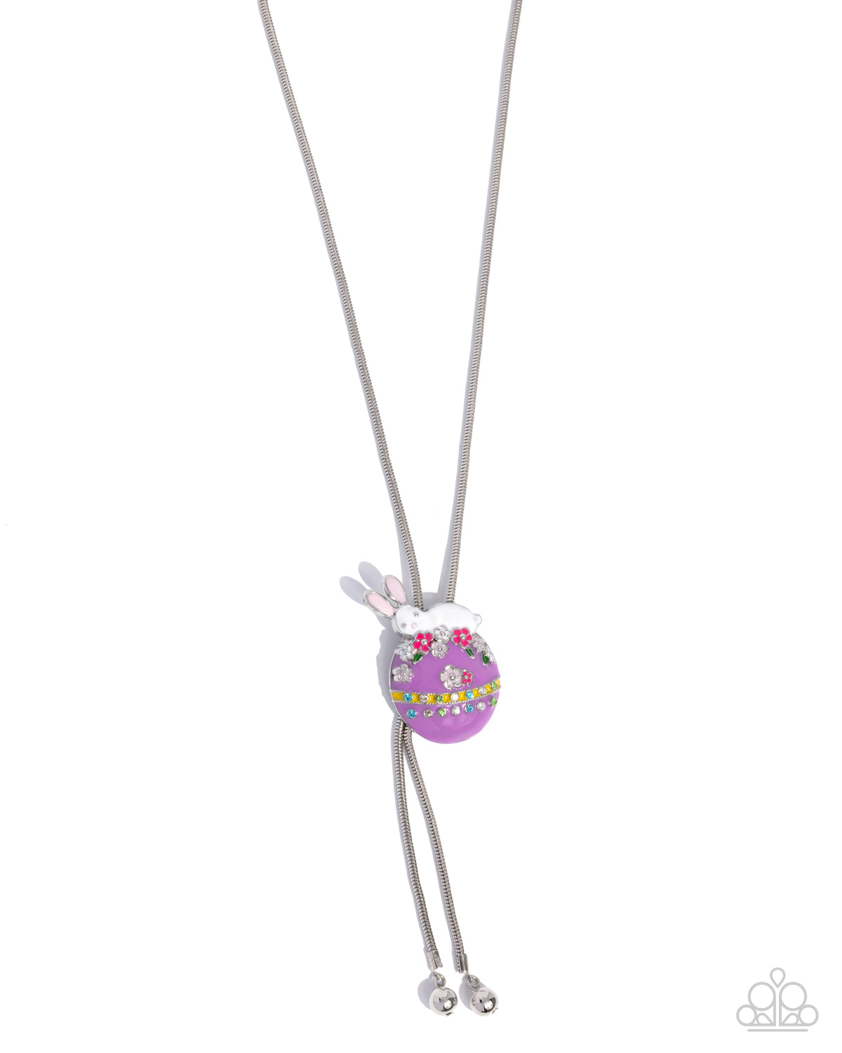 Elated Easter Multi Purple Bolo Necklace - Paparazzi Accessories- lightbox - CarasShop.com - Paparazzi Jewelry by Cara Jewels