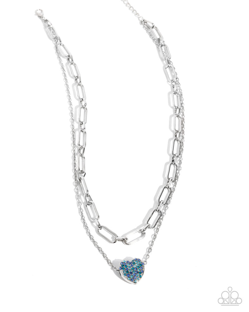 Electric Energy Blue Necklace - Paparazzi Accessories- lightbox - CarasShop.com - Paparazzi Jewelry by Cara Jewels