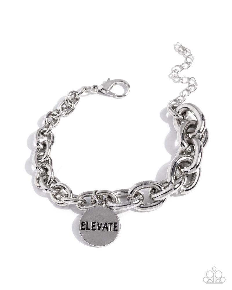 Elevated Exercise Silver Bracelet - Paparazzi Accessories- lightbox - CarasShop.com - Paparazzi Jewelry by Cara Jewels