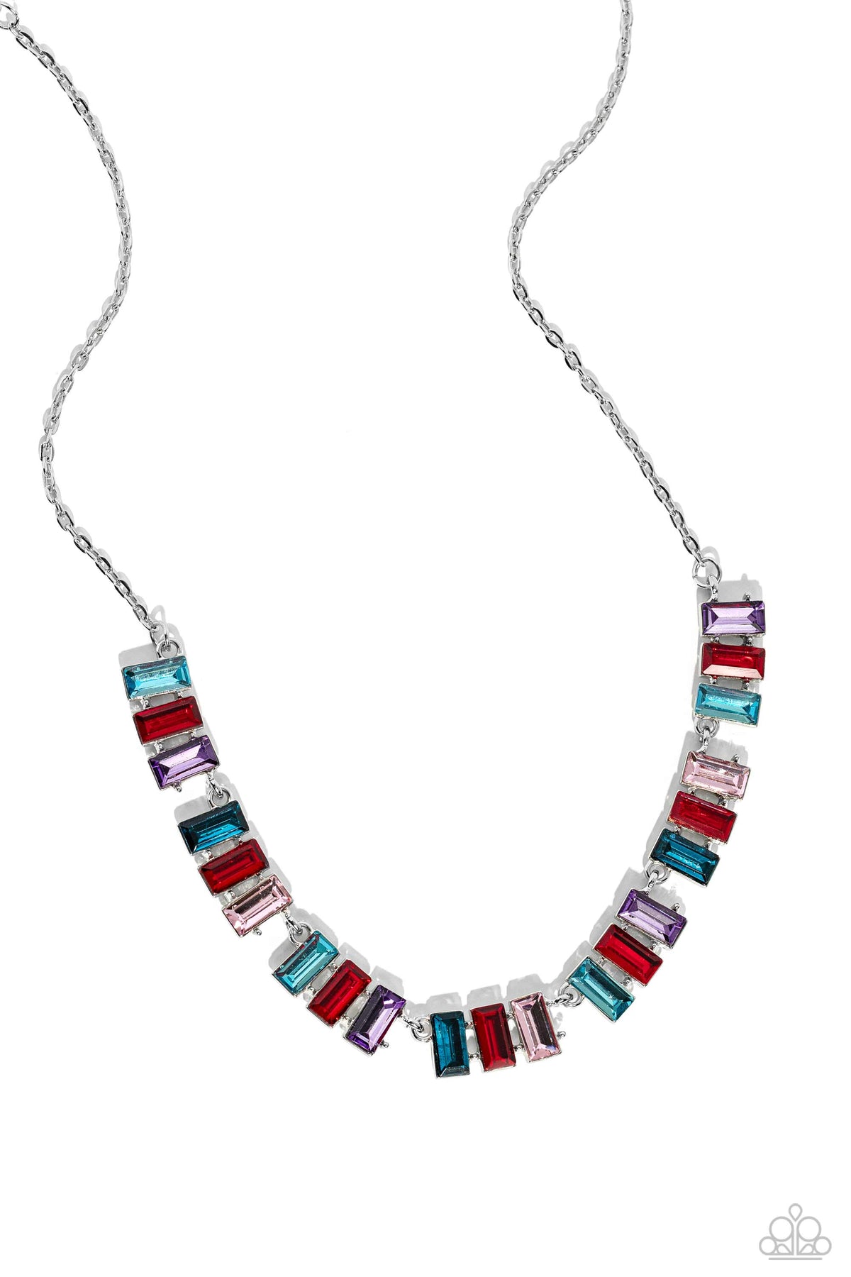 Elite Emeralds Red Necklace - Paparazzi Accessories- lightbox - CarasShop.com - Paparazzi Jewelry by Cara Jewels