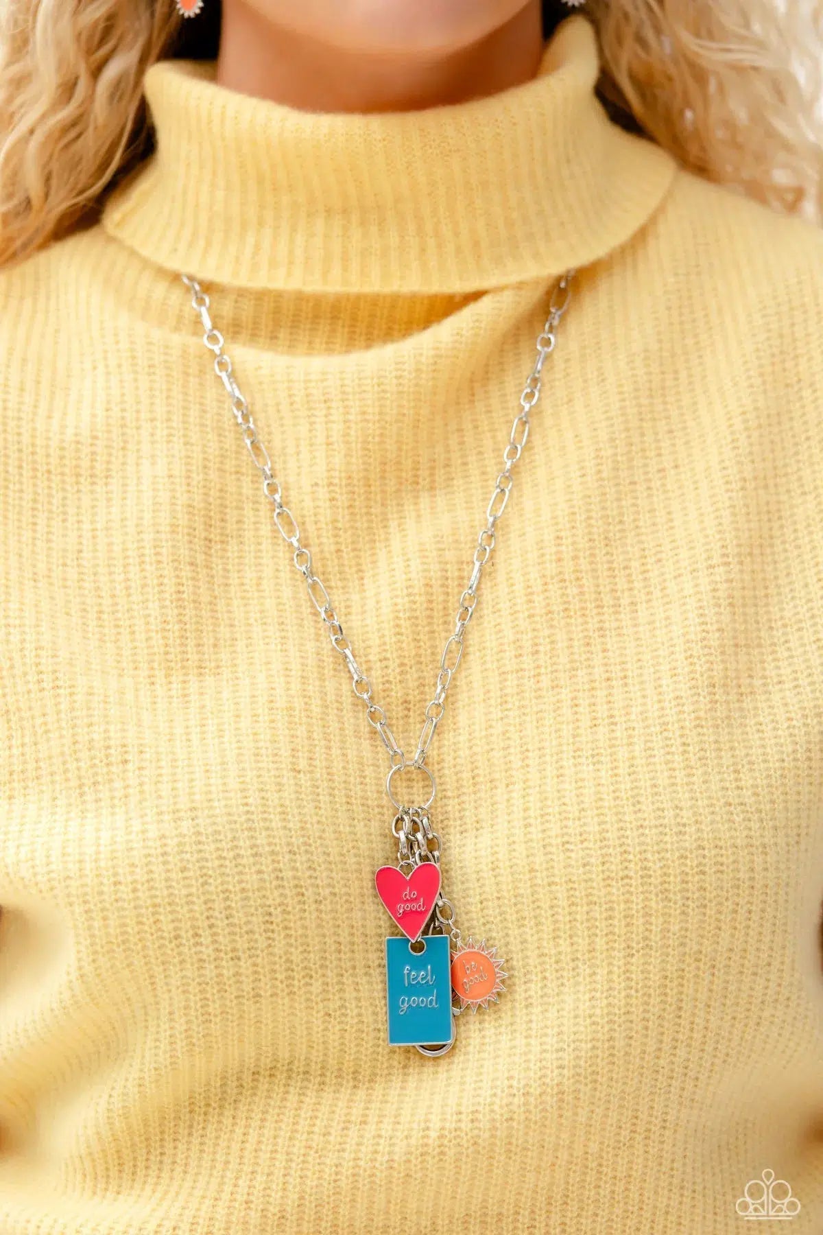 Embracing Good Multi Lanyard - Paparazzi Accessories- on model - CarasShop.com - Paparazzi Jewelry by Cara Jewels