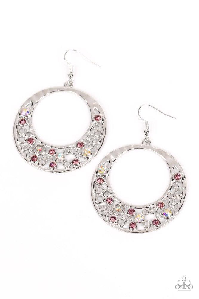 Enchanted Effervescence Purple Earrings - Paparazzi Accessories- lightbox - CarasShop.com - Paparazzi Jewelry by Cara Jewels