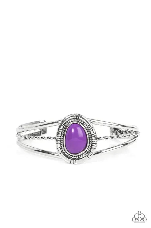Ethereal Enthusiast Purple Bracelet - Paparazzi Accessories- lightbox - CarasShop.com - Paparazzi Jewelry by Cara Jewels