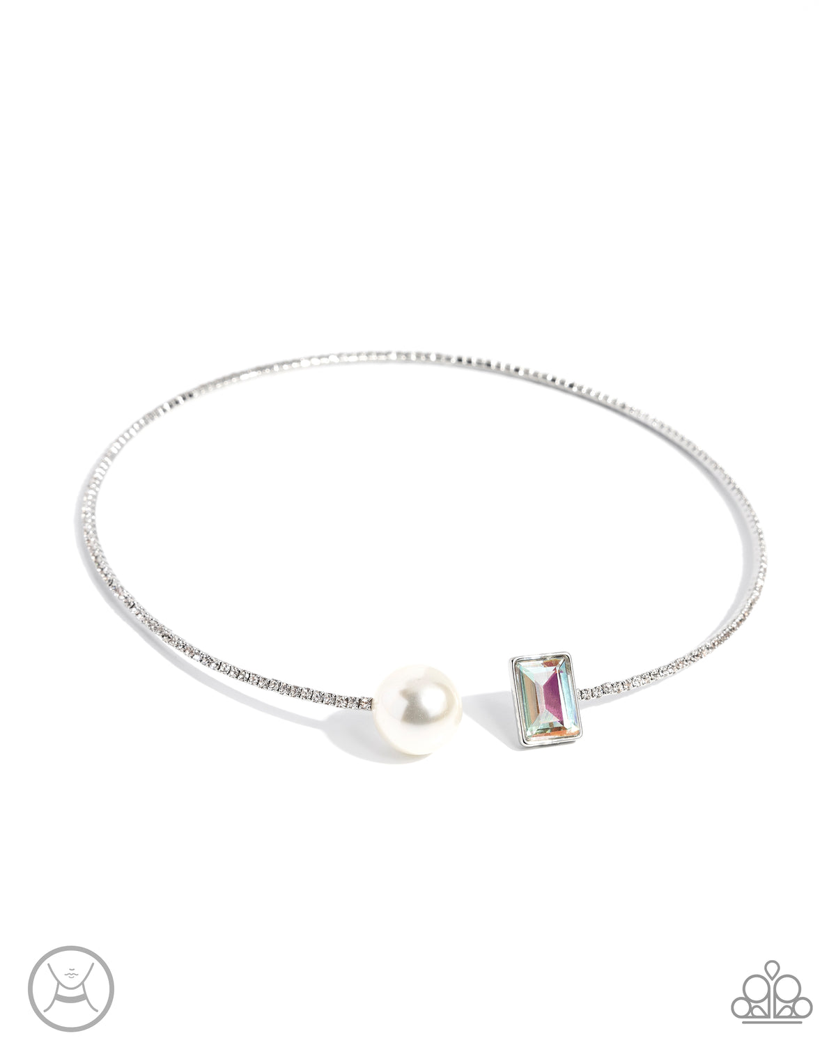 Euphoric Elegance Multi & White Necklace - Paparazzi Accessories- lightbox - CarasShop.com - Paparazzi Jewelry by Cara Jewels