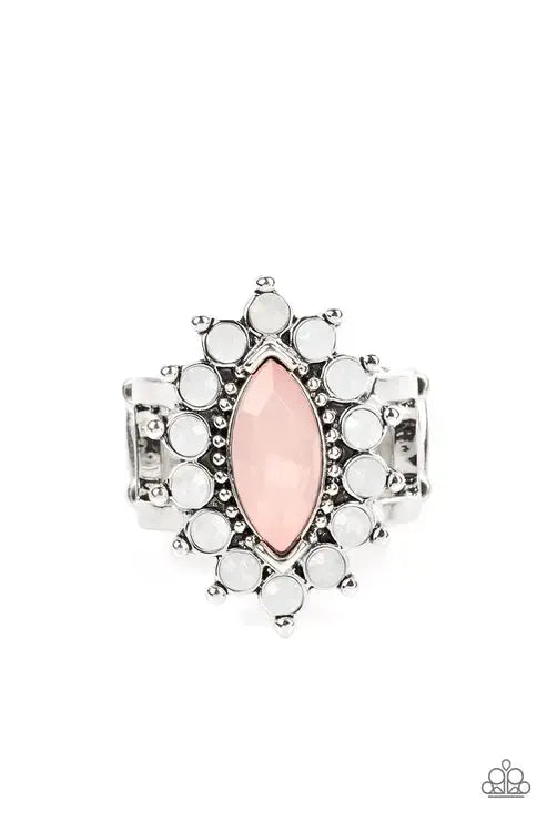 Everlasting Eden Pink Ring - Paparazzi Accessories- lightbox - CarasShop.com - Paparazzi Jewelry by Cara Jewels