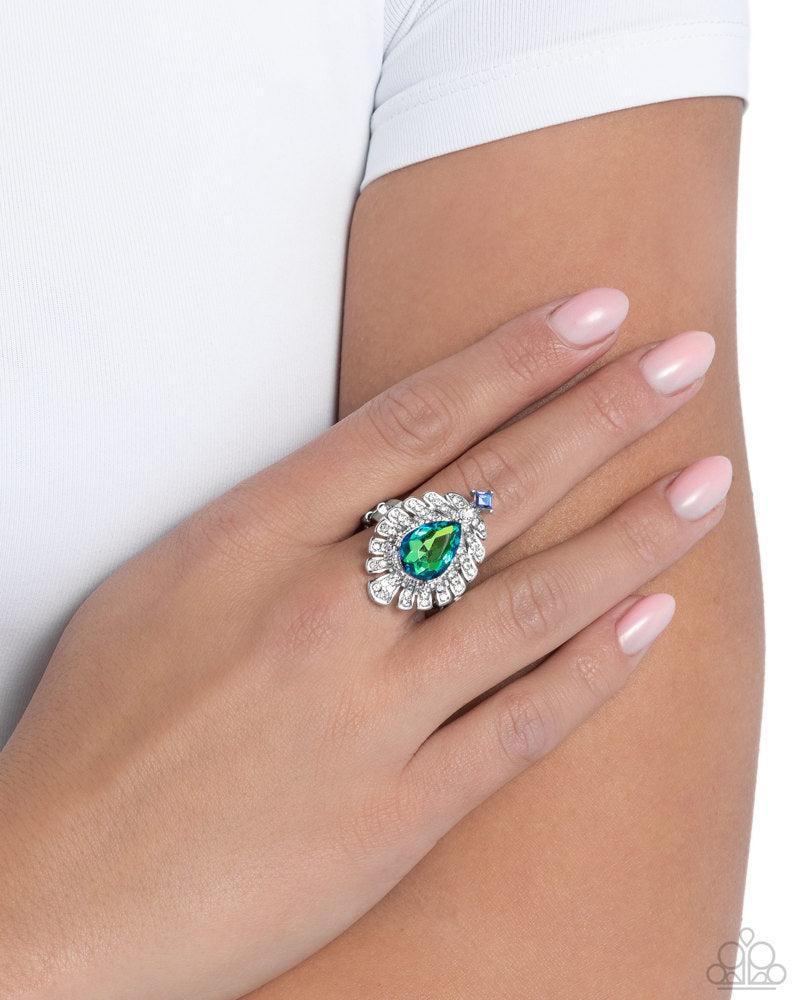 Extended Elite Multi Ring - Paparazzi Accessories-on model - CarasShop.com - Paparazzi Jewelry by Cara Jewels