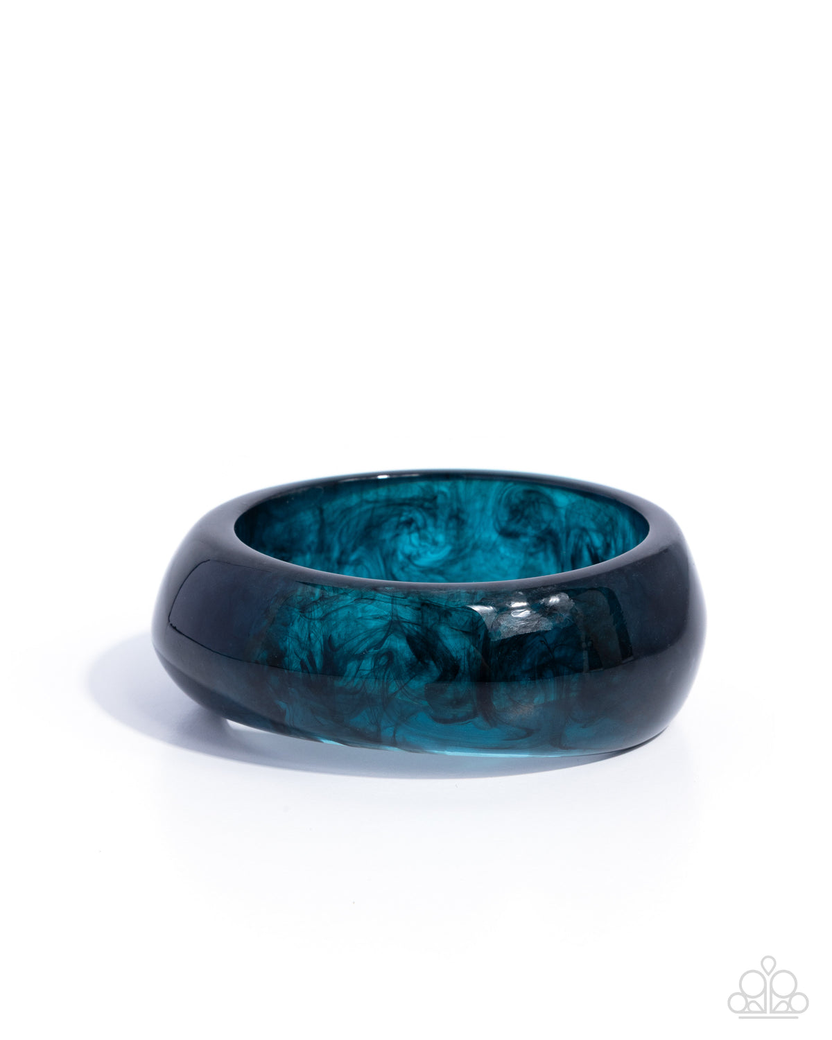 Eye-Catching Evening Blue Acrylic Bangle Bracelet - Paparazzi Accessories- lightbox - CarasShop.com - Paparazzi Jewelry by Cara Jewels