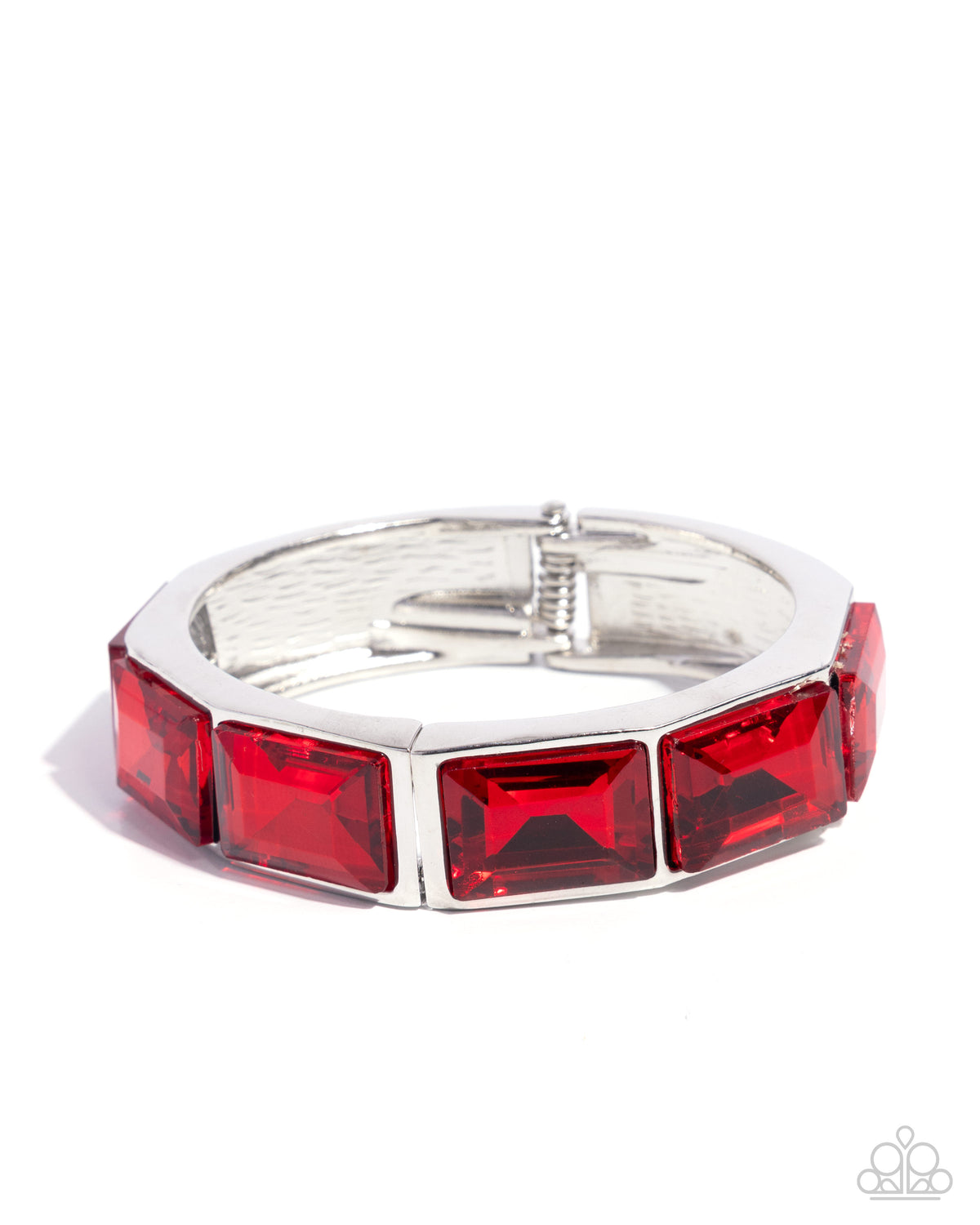 Faceted Freestyle Red Gem Bracelet - Paparazzi Accessories- lightbox - CarasShop.com - Paparazzi Jewelry by Cara Jewels